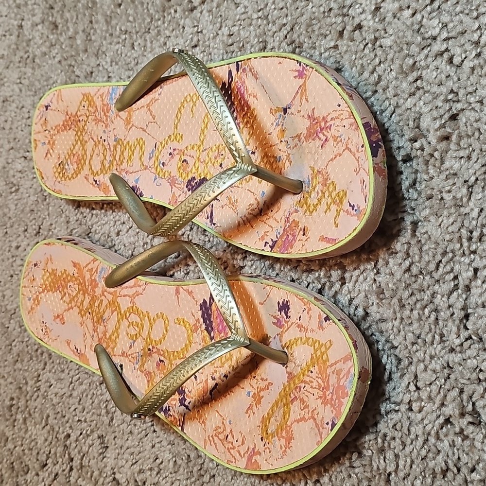 Sam Edelman Evans Pink Vacation Thong Flip-Flop Sandals Size 9 K24